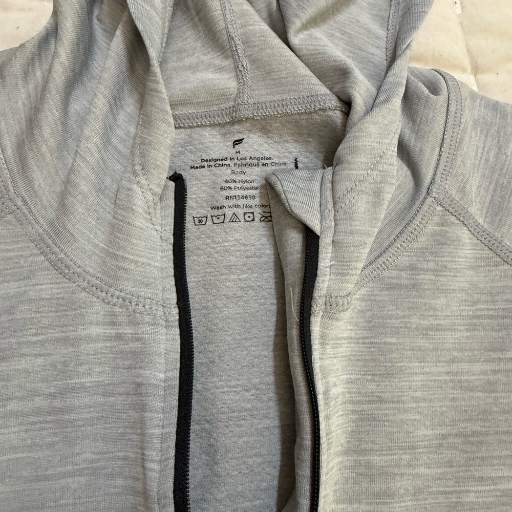 Fabletics Men's Gray Zip-Up Sweater - Picture 5 of 5